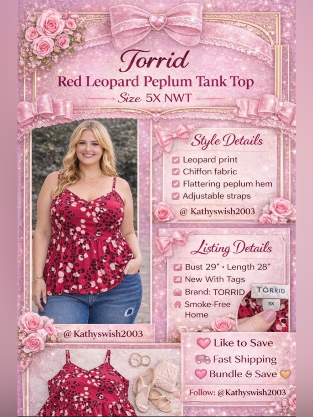 Torrid Leopard Fuchsia Pink White and Black Chiffon Peplum Midi Cami 5X …